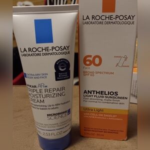 LA Roche-Posay moisturizing cream and Anthelioz light sunscreen NIB